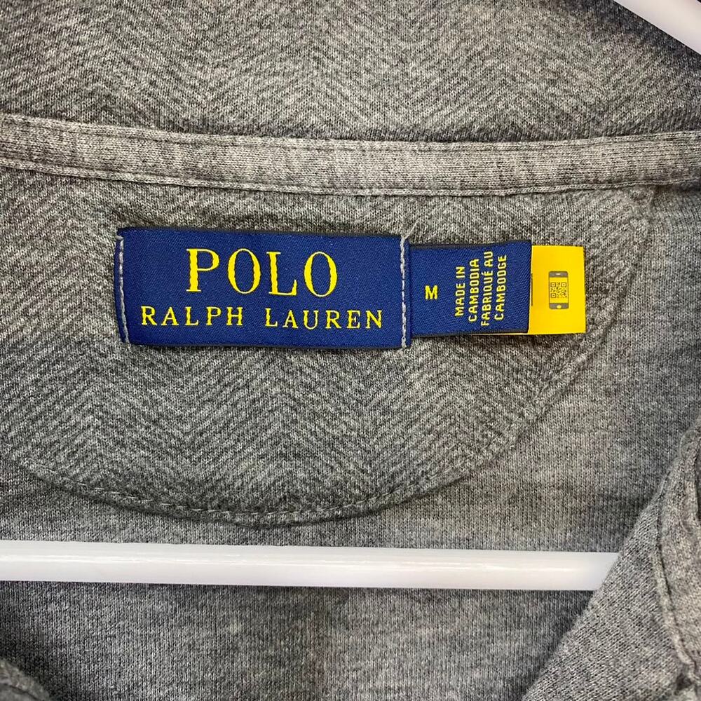 Polo Ralph Lauren Men's Gray Long Sleeve Quarter Zip Pullover Sz M - Picture 4 of 8